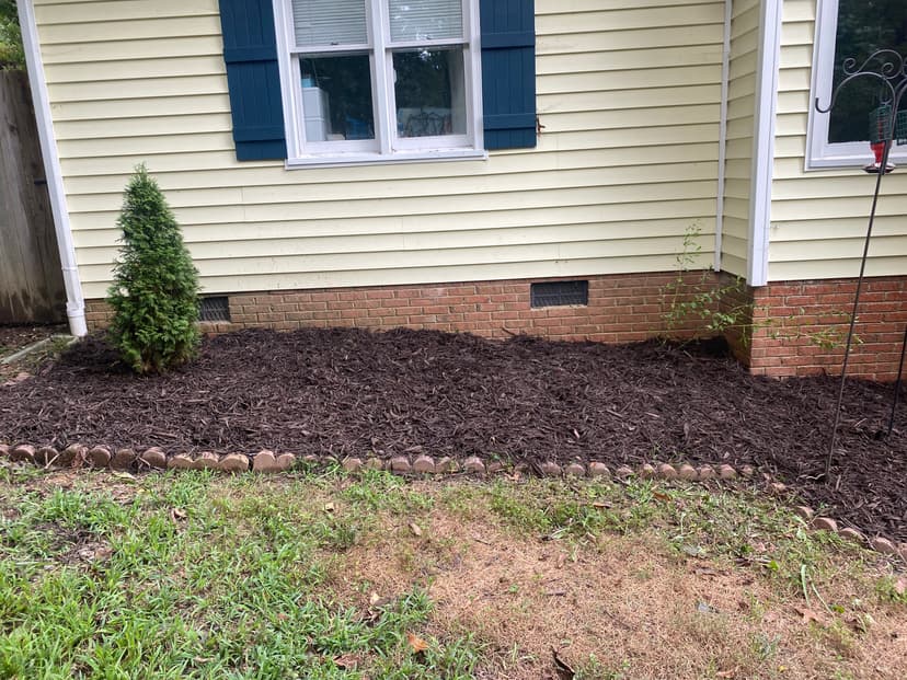 Backyard patio area landscaping — JDP Landscaping Charlotte NC