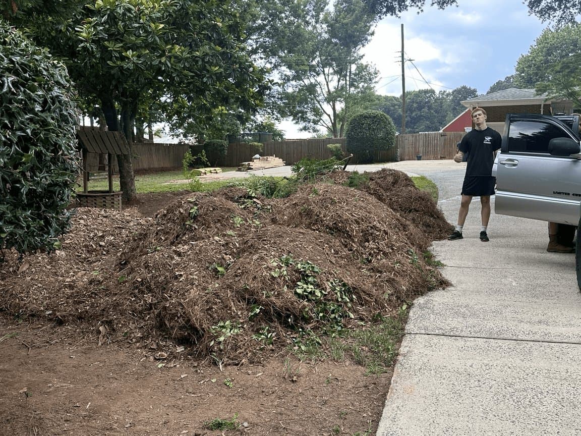 Bulk mulch delivery and spreading — JDP Landscaping Charlotte NC