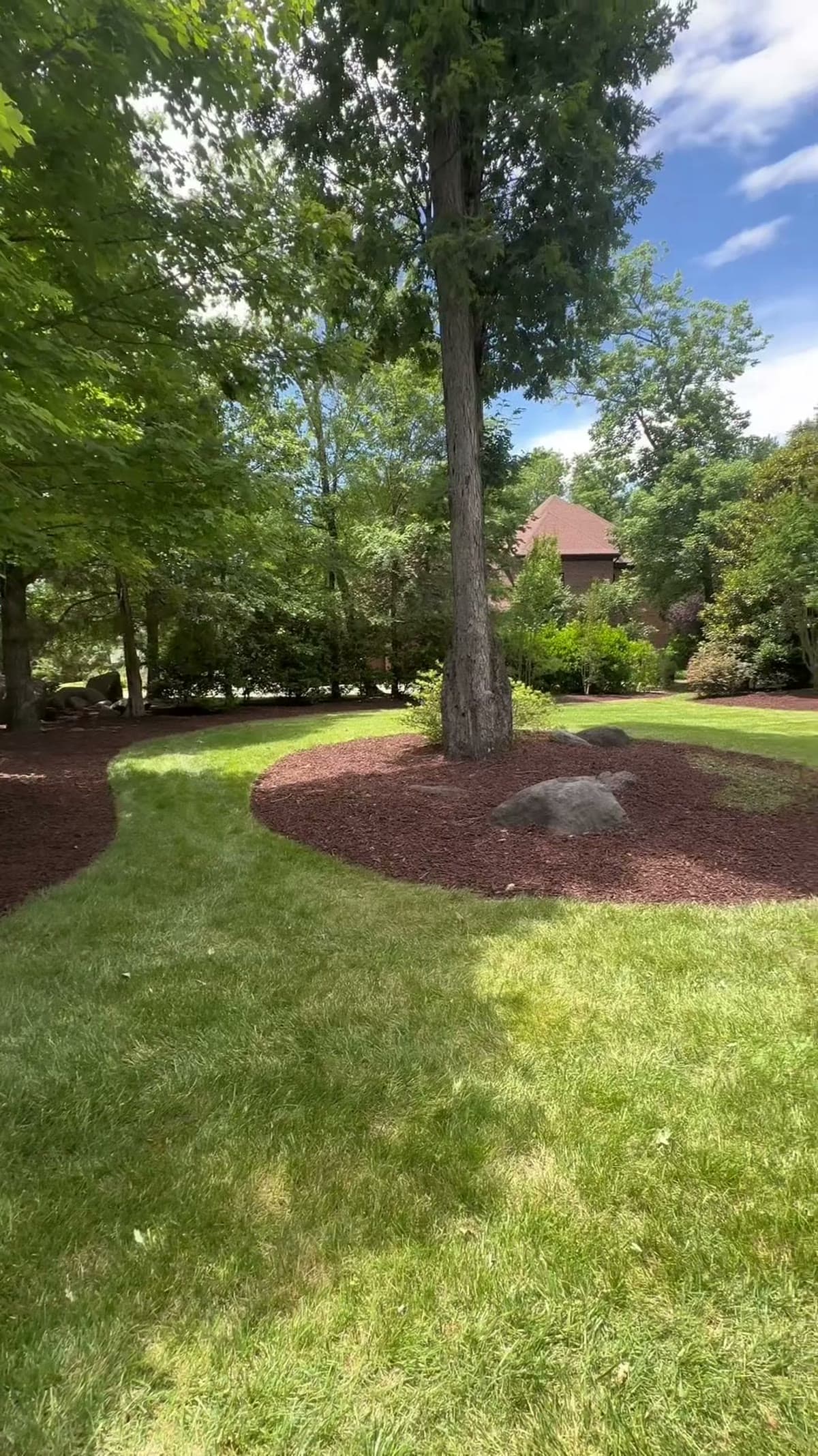 Mulch bed installation — JDP Landscaping Charlotte NC